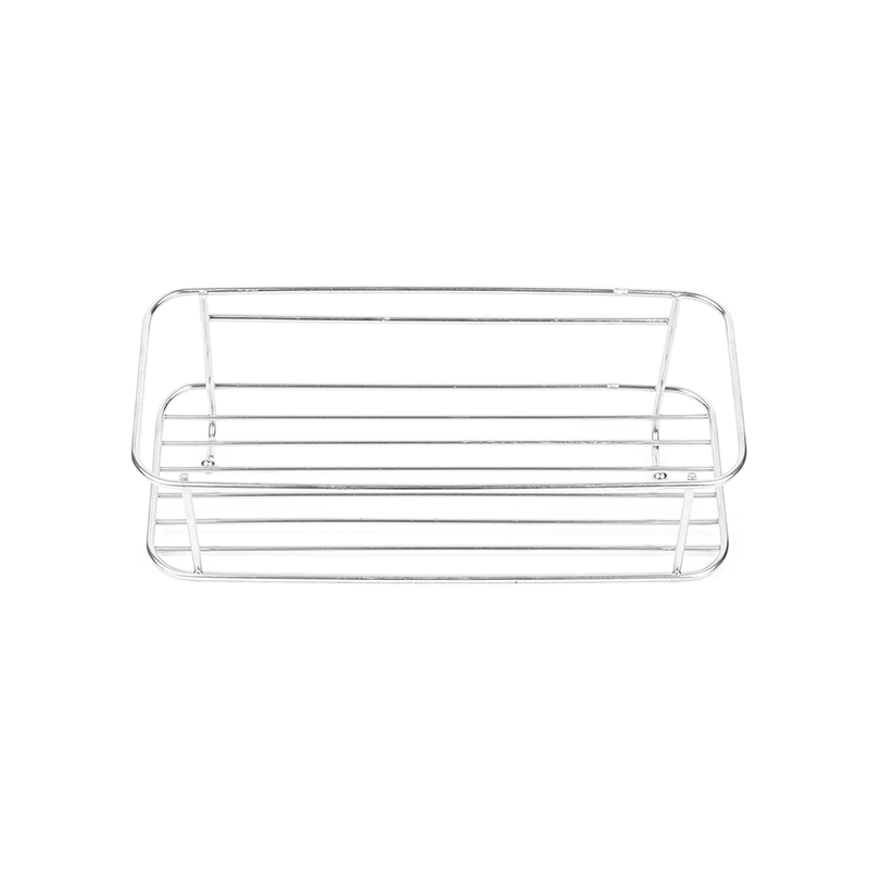 Självhäftande duschkabin i rostfritt stål med krokar