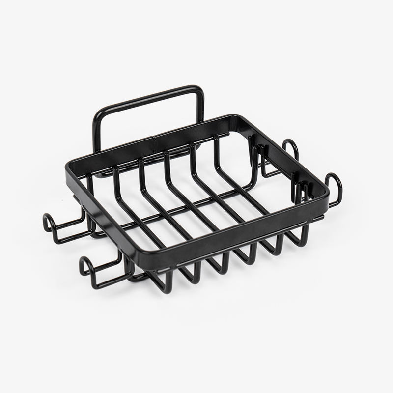 Svart tvålhållare i rostfritt stål för dusch