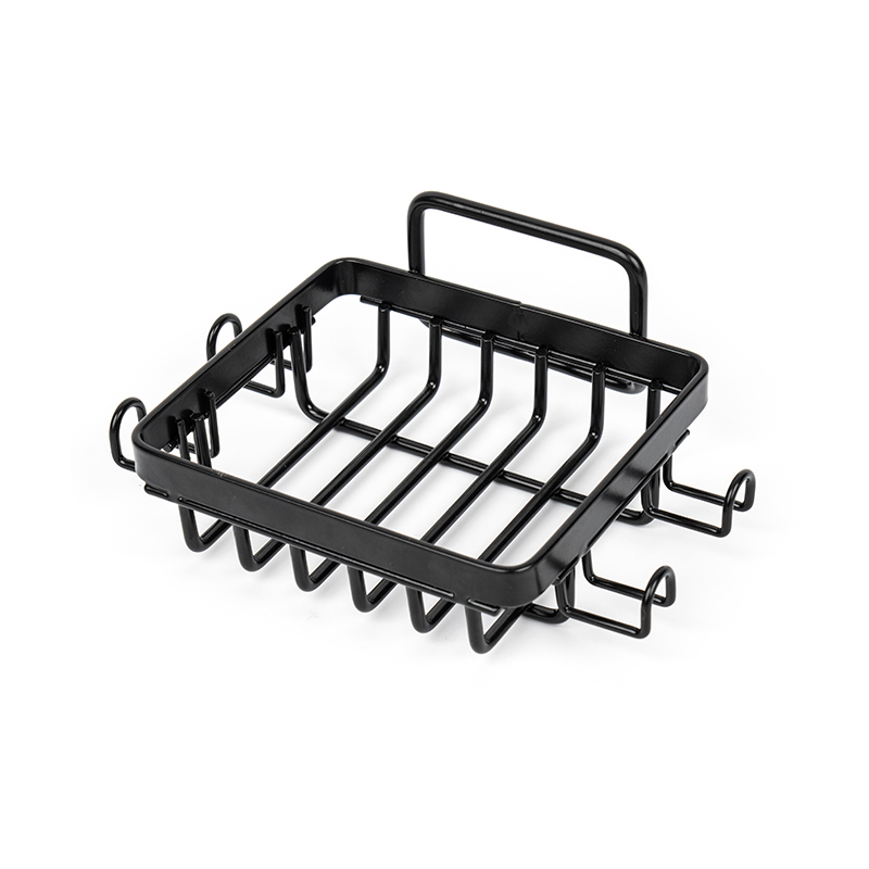 Svart tvålhållare i rostfritt stål för dusch