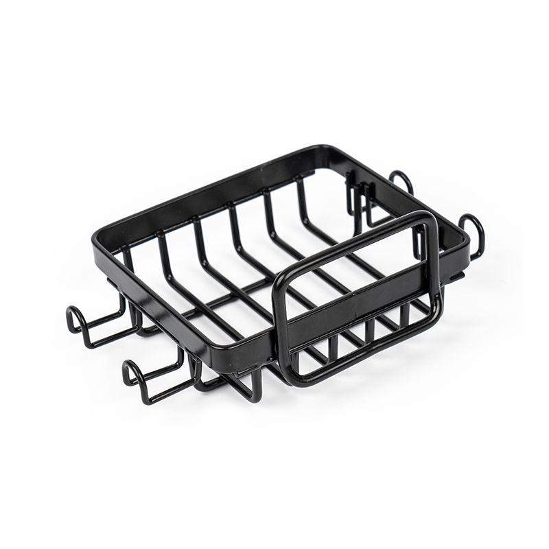 Svart tvålhållare i rostfritt stål för dusch