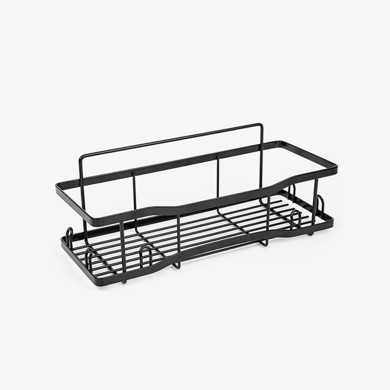 Väggmonterad metalltrådsförvaringskorg för kök och badrum