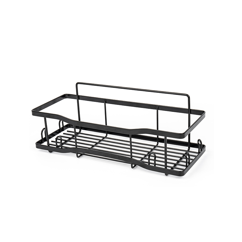 Väggmonterad metalltrådsförvaringskorg för kök och badrum