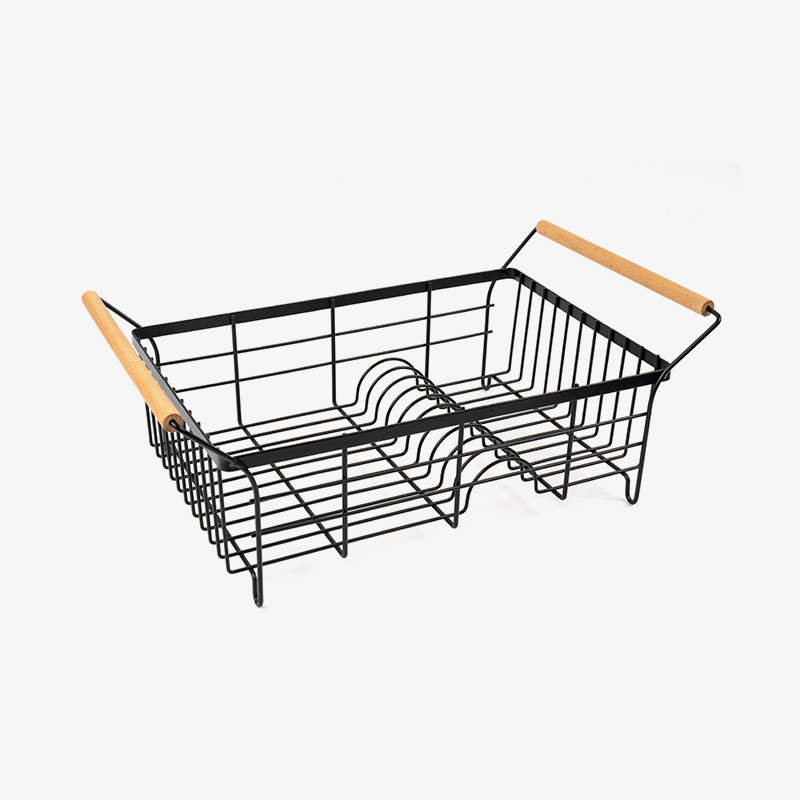 Torkställ i rostfritt stål med bestickhållare och avloppsbräda