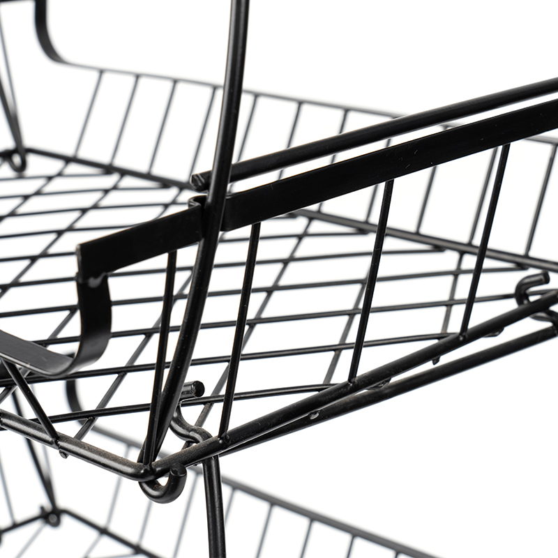 Stapelbar frukt- och grönsakskorg i 4 nivåer med rullande hjul