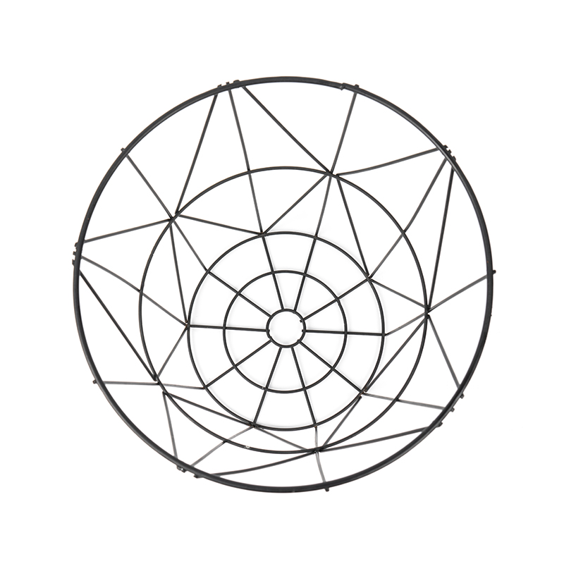 Svart rund papperskorg för trådnät för kontor och sovrum