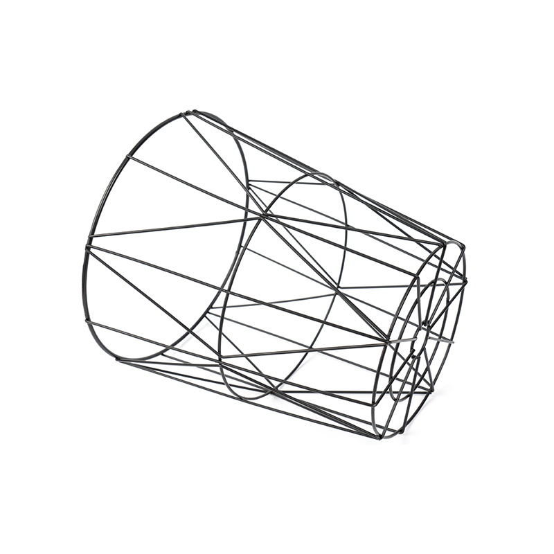 Svart rund papperskorg för trådnät för kontor och sovrum