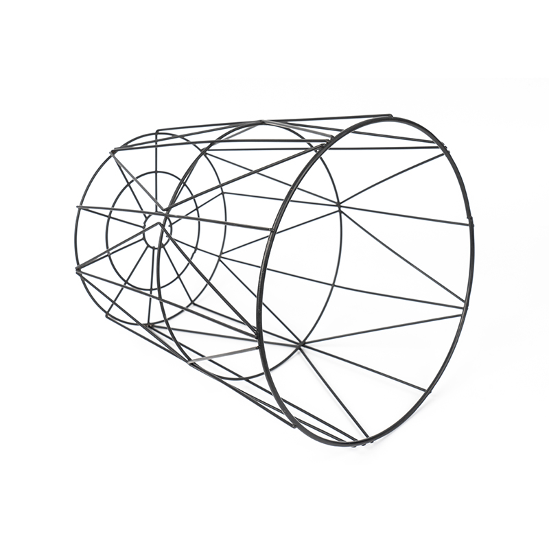Svart rund papperskorg för trådnät för kontor och sovrum