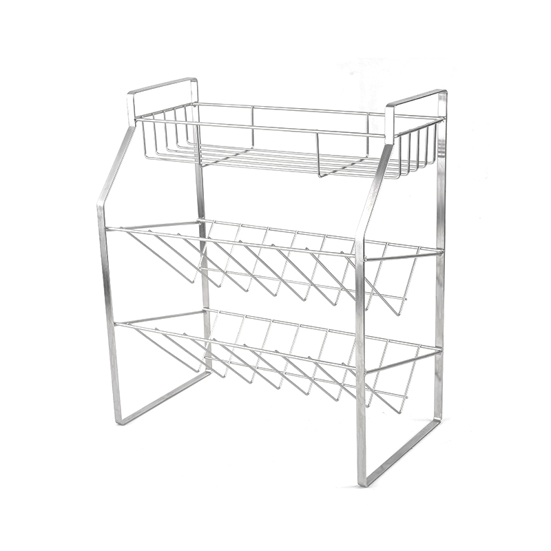 3-lagers svart kryddhylla med väggfäste för kök