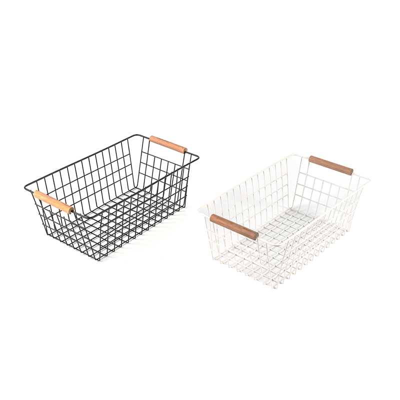 Förvaringskorg Med Trähandtag