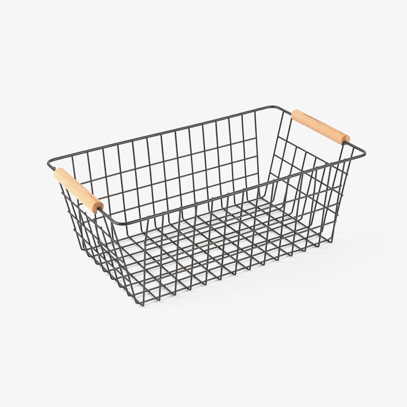 Förvaringskorg Med Trähandtag