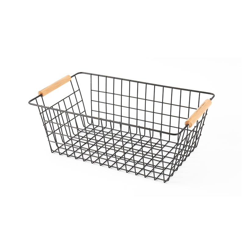 Förvaringskorg Med Trähandtag