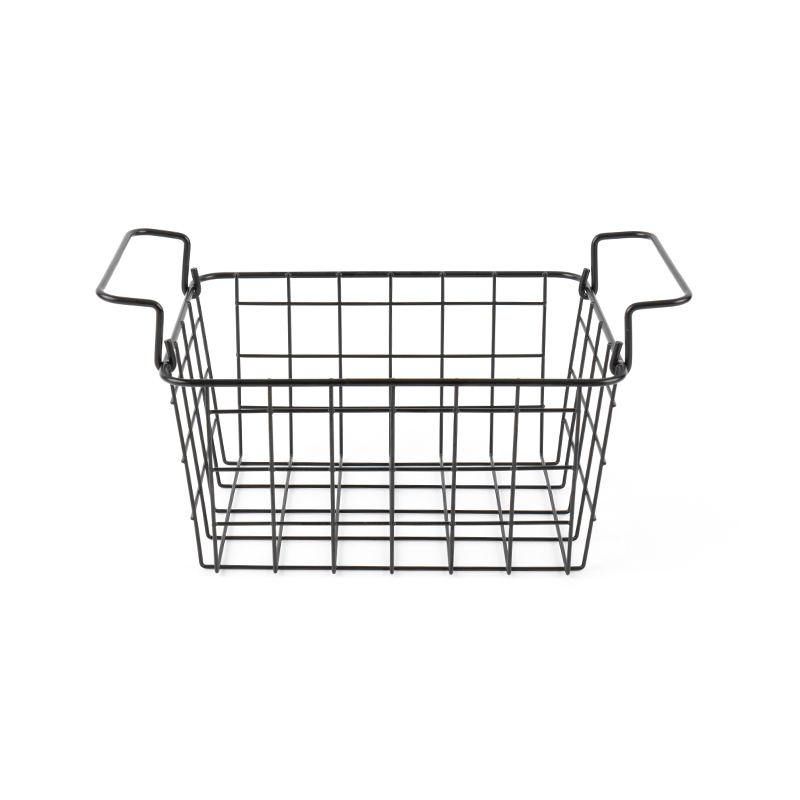 Metalltrådsnät Stapelbar Utility Storage Bin, Stor rektangel