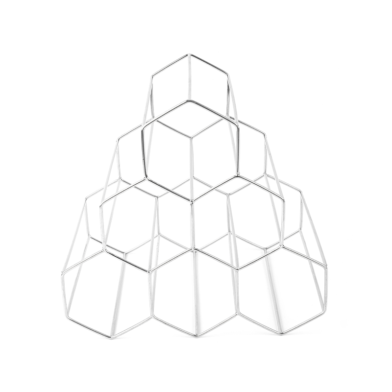 3-vånings fristående vinflaskställ för bänkskiva