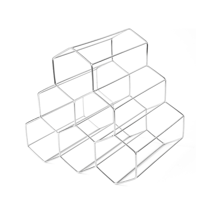 3-vånings fristående vinflaskställ för bänkskiva