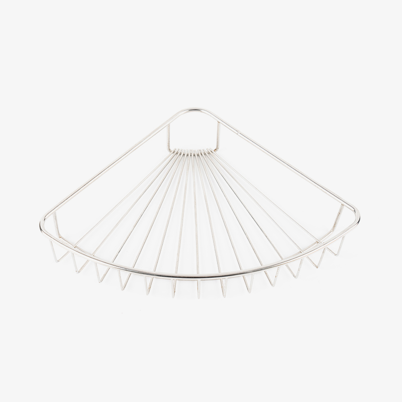 Väggmonterad duschkabin i rostfritt stål med krok