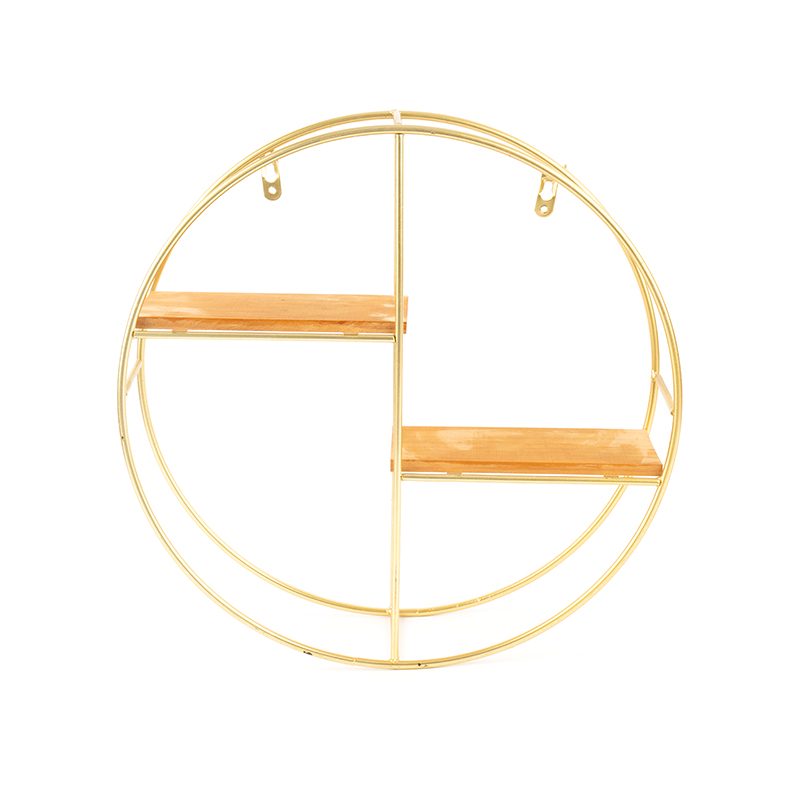 Guld rund vägghylla